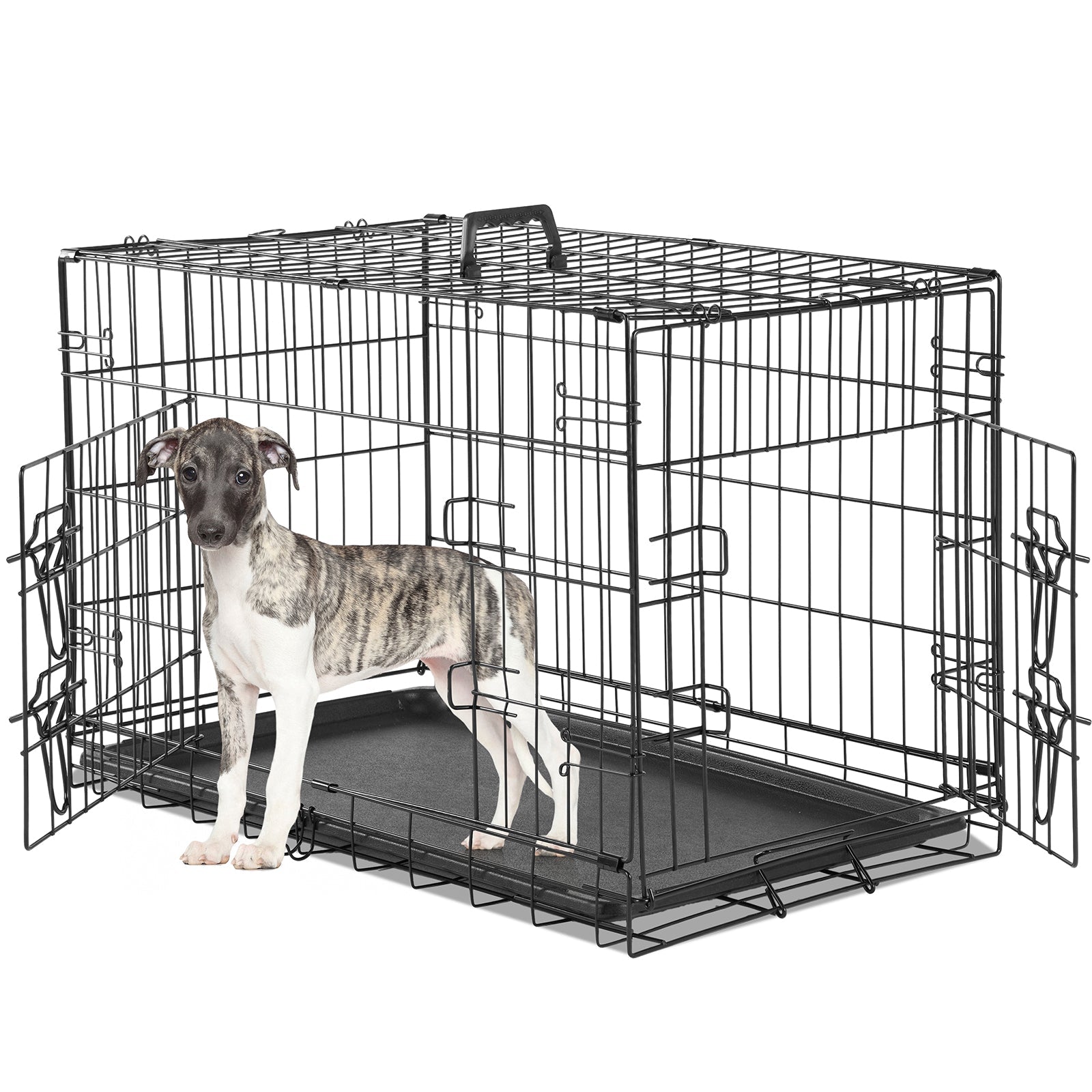 Durable Dog Crate with 2 Doors Pets Possessions LLC