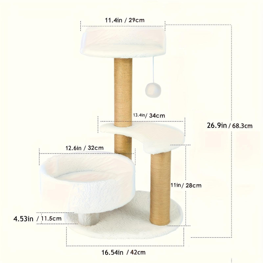 Multi-layer Cat Tree and Scratching Post with Unique Design Pets Possessions