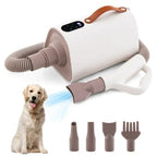 Smart Professional-Grade Grooming Blow Dryer with 4 Detachable Nozzles for Cats & Dogs Pets Possessions