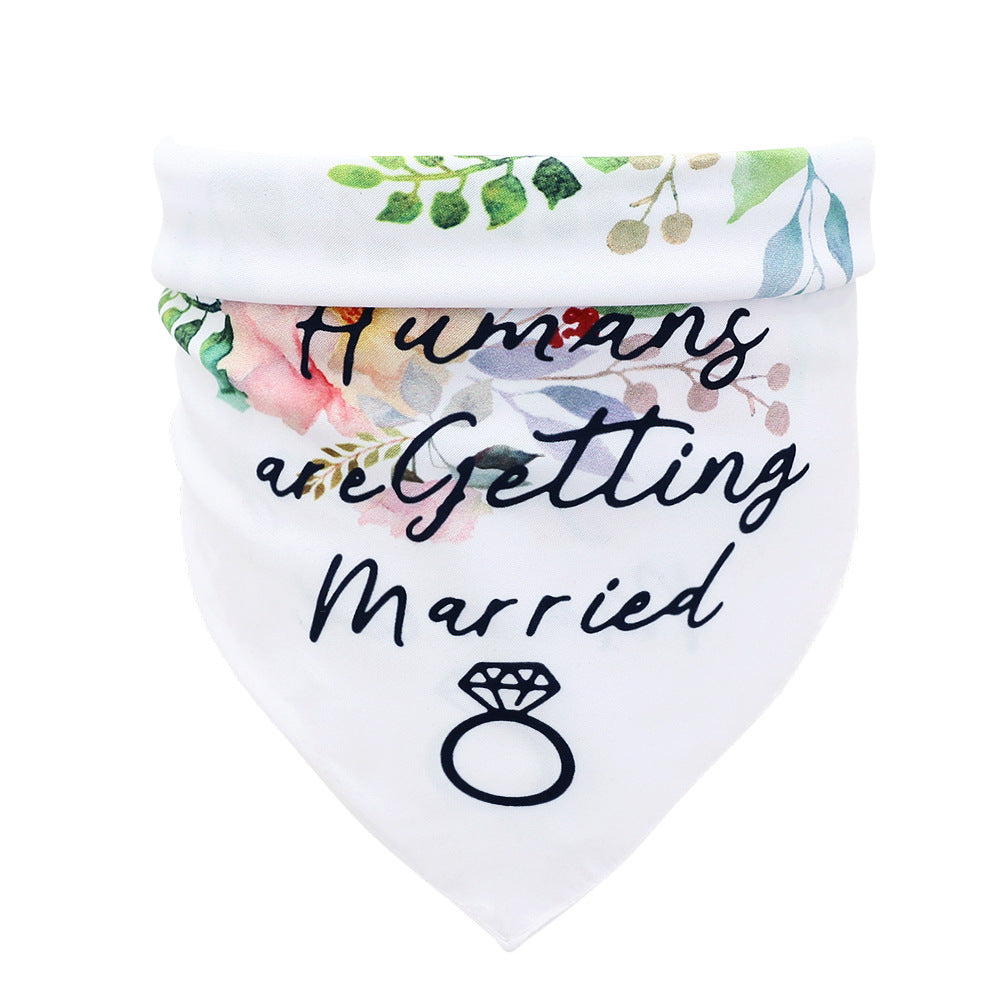 Elegant Wedding Bells Neck Scarf for Cats & Dogs (My humans are getting married) Pets Possessions LLC