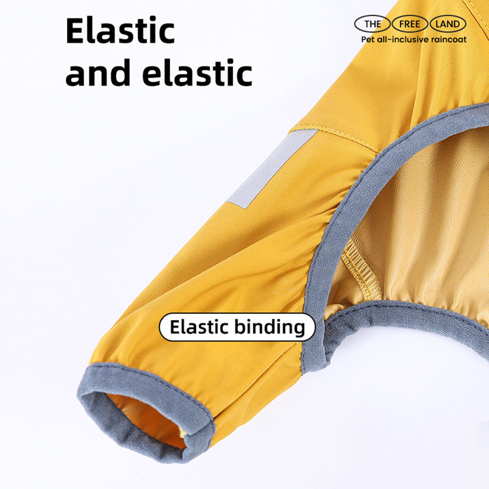 Reflective, Waterproof Raincoat with Leash Hole for Dogs