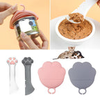 2-in-1 Short-scoop Can/Jar Opener + Scooper for Pet Food Pets Possessions