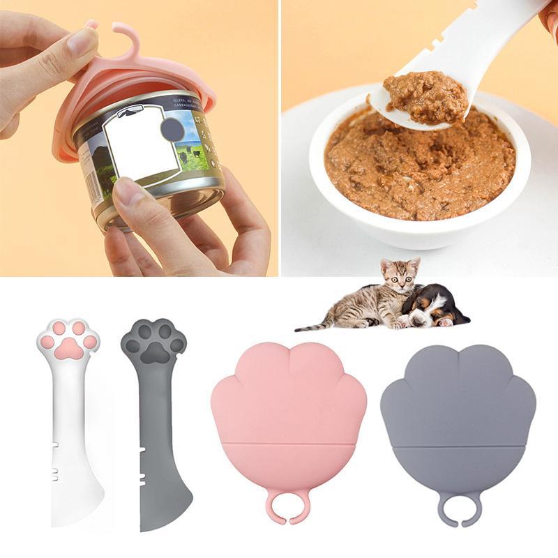 2-in-1 Short-scoop Can/Jar Opener + Scooper for Pet Food Pets Possessions
