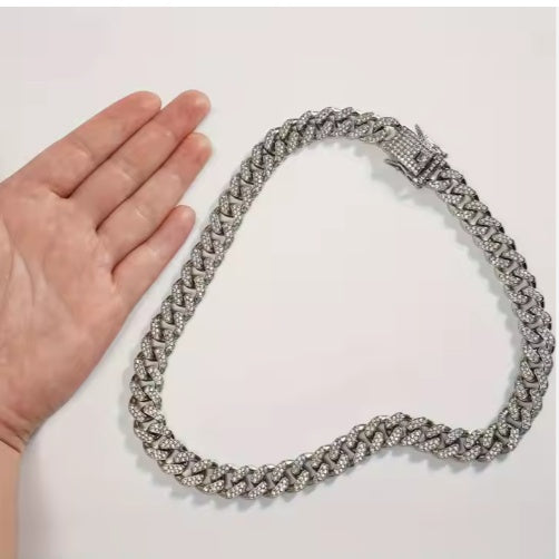Luxury Alloy Sparkling Diamond Secure Metal Chain Collar for Dogs & Cats Pets Possessions LLC