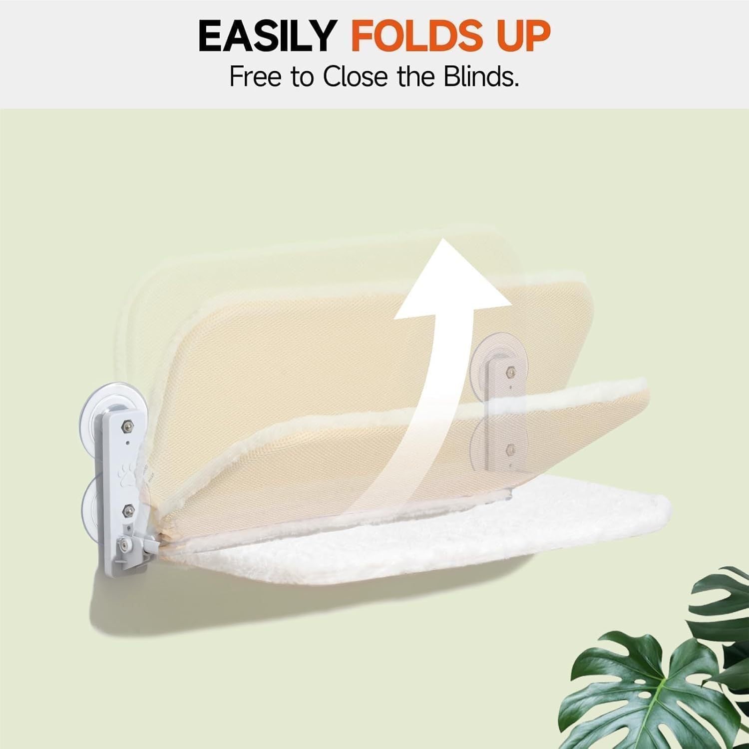 MEWOOFUN Window Perch with Steel Frame and Strong Suction Cups for Cats Pets Possessions