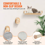 4 Pcs VEVOR Cat Wall Shelves Set Pets Possessions