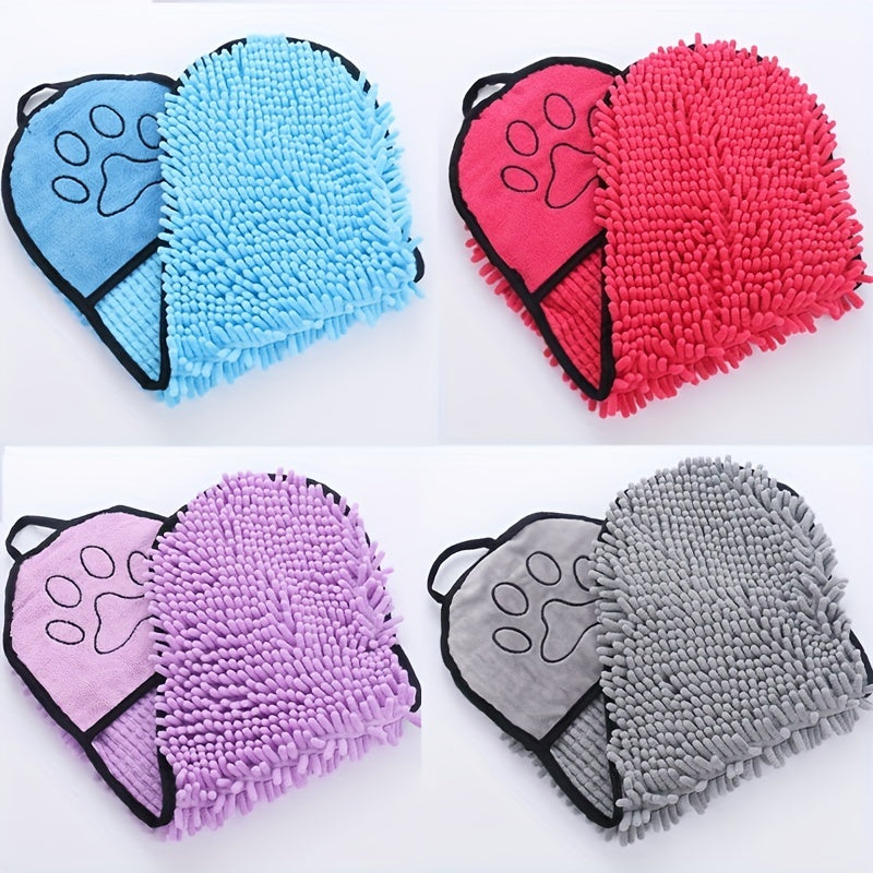 Absorbent Microfiber Quick Drying Towel with Hand Pockets for Cats & Dogs Pets Possessions