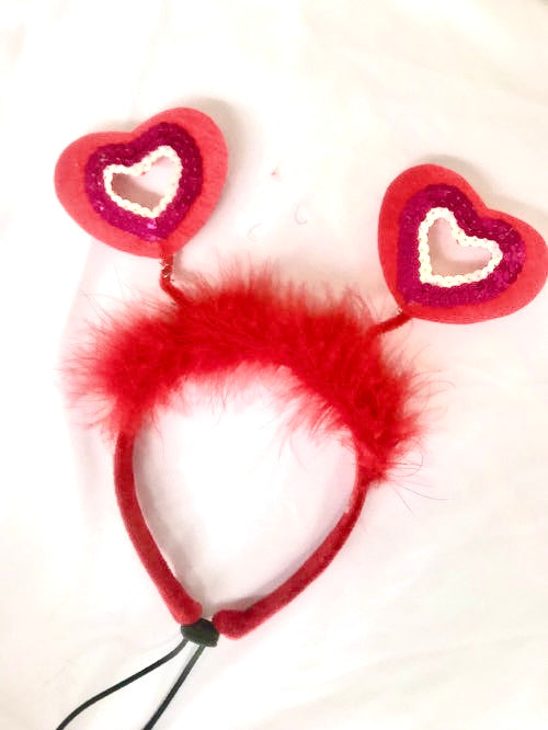 Valentine's Day Heart Headband Accessory for Cats & Dogs Pets Possessions LLC
