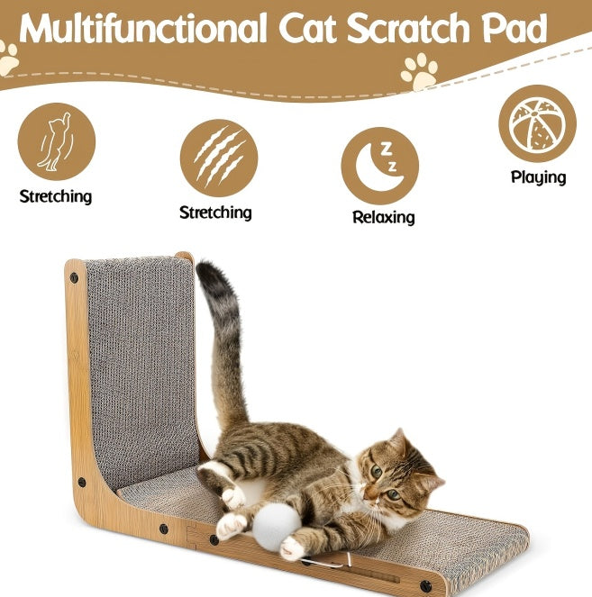 Large 23.6” L Shape Cat Scratching Post Pets Possessions