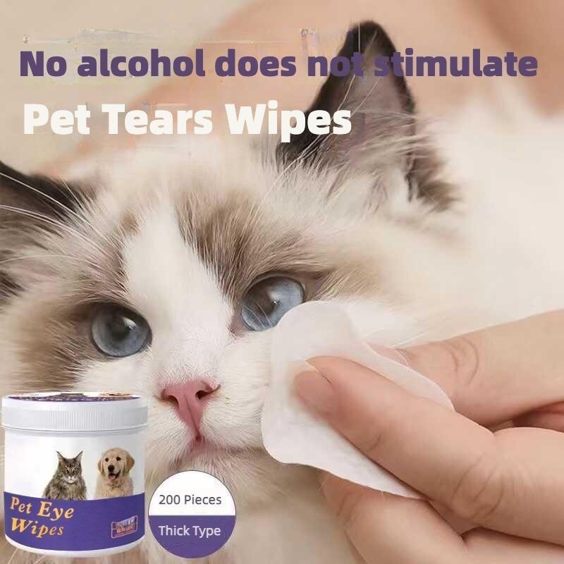 200 ct. Tear Stain Removing Wipes for Cats & Dogs Pets Possessions
