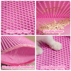 Pink Double Layer Rice Shaped Cat Litter Pad Pets Possessions