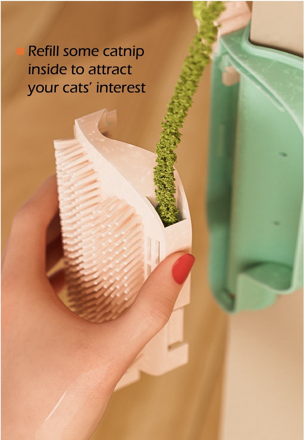 Corner Friendly Self Grooming Brush for Cats & Dogs Pets Possessions