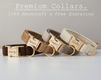 Multiple Color Velvet Customizable Dog Collar +Leash Set with Bow Pets Possessions