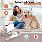 Smart Professional-Grade Grooming Blow Dryer with 4 Detachable Nozzles for Cats & Dogs Pets Possessions