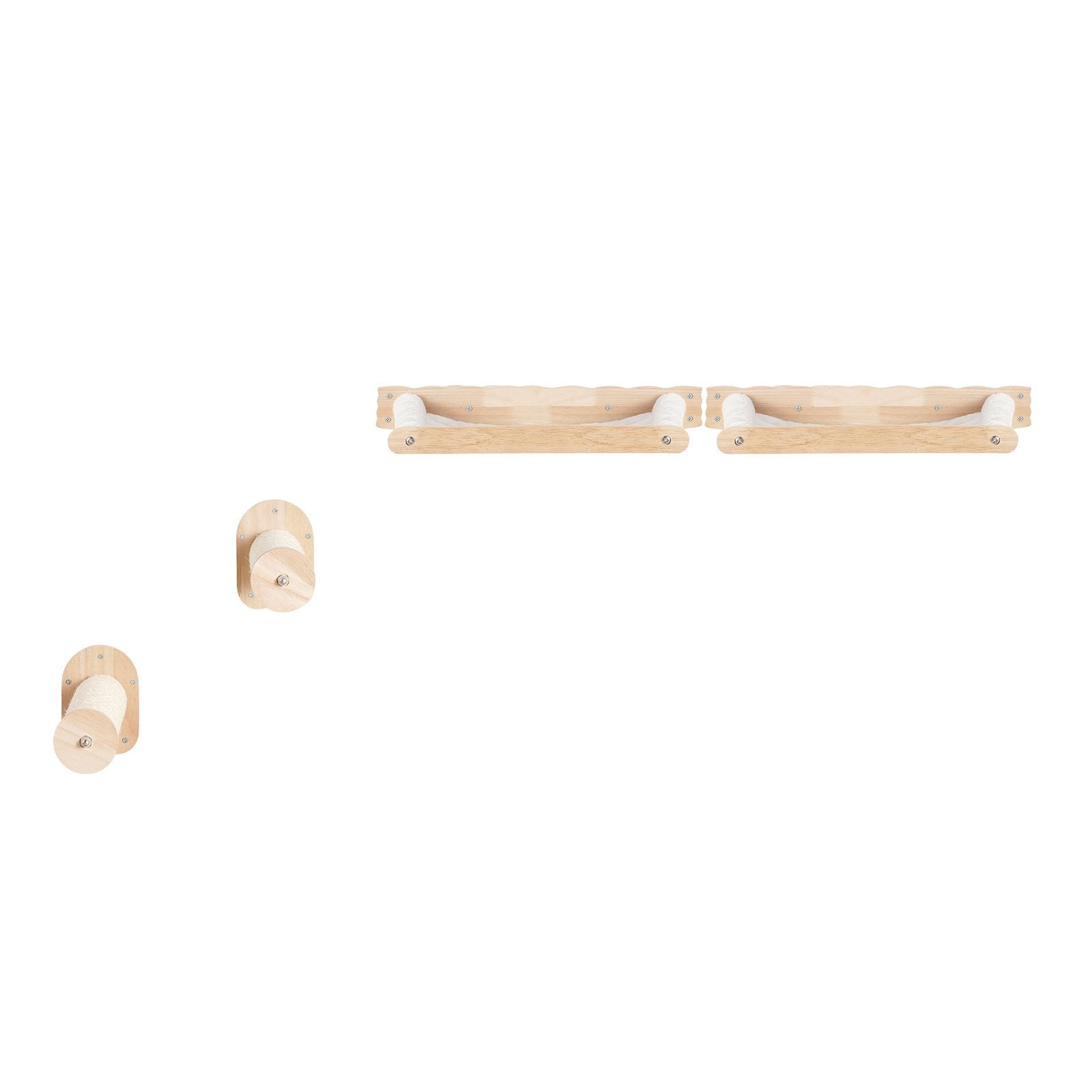 4 Pcs VEVOR Cat Wall Shelves Set Pets Possessions