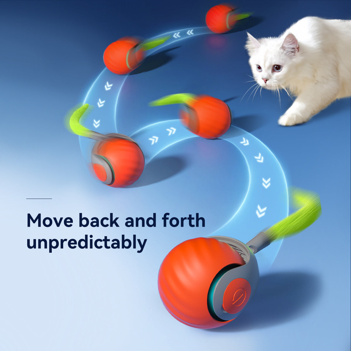Smart Interactive Ball Type-C Rechargeable for Cat Stimulation and Training Pets Possessions
