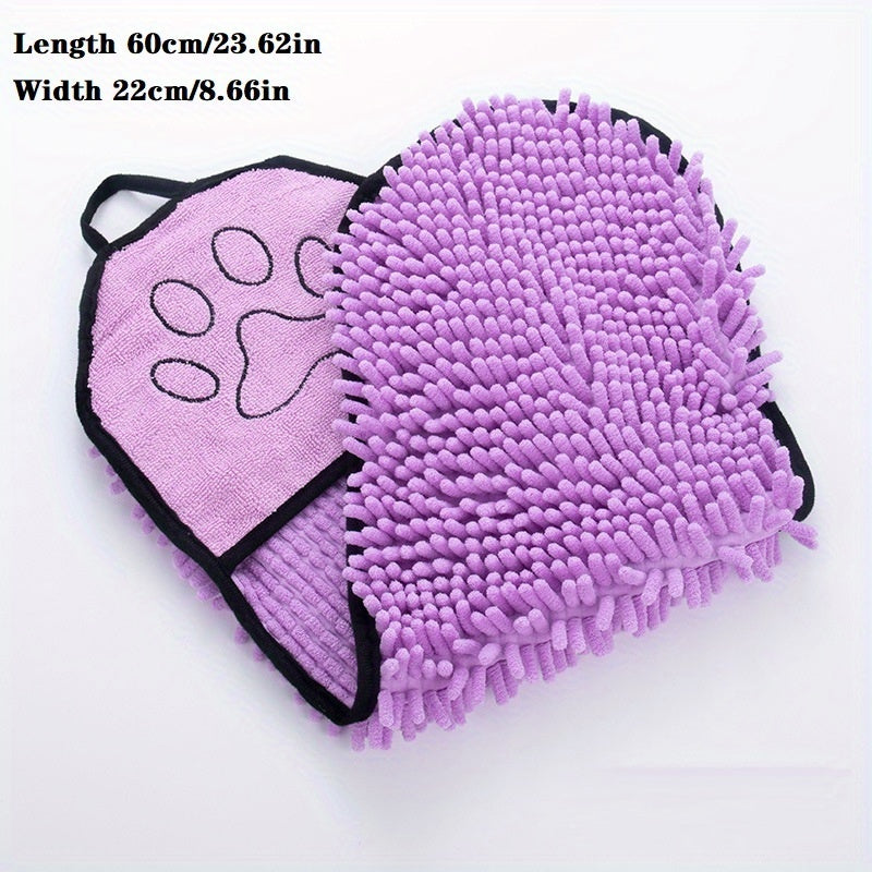 Absorbent Microfiber Quick Drying Towel with Hand Pockets for Cats & Dogs Pets Possessions