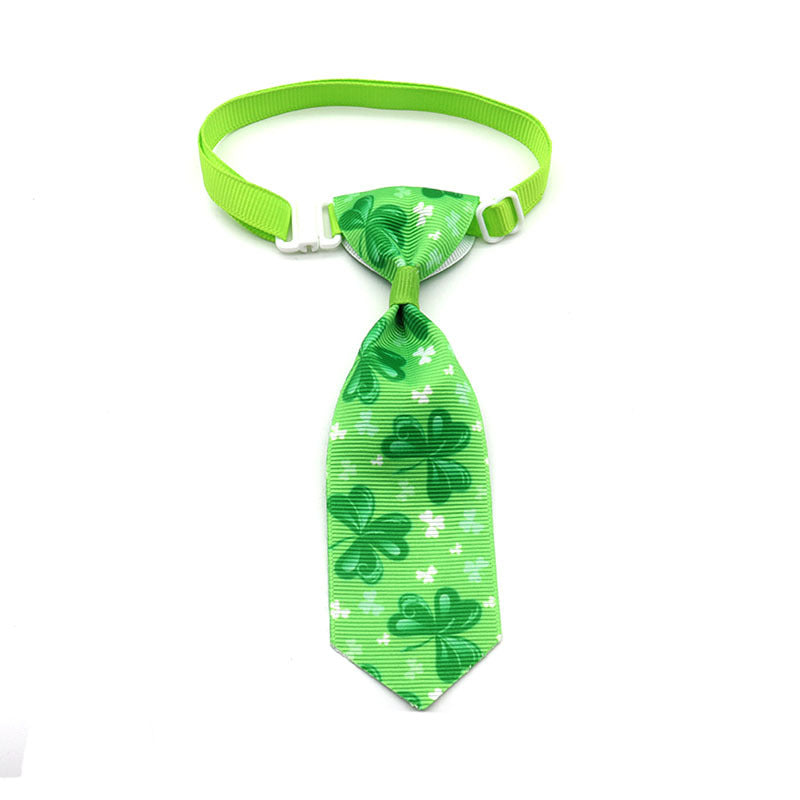 Beautiful St. Patrick's Day Four-leaf Clover Bow Ties Pets Possessions LLC