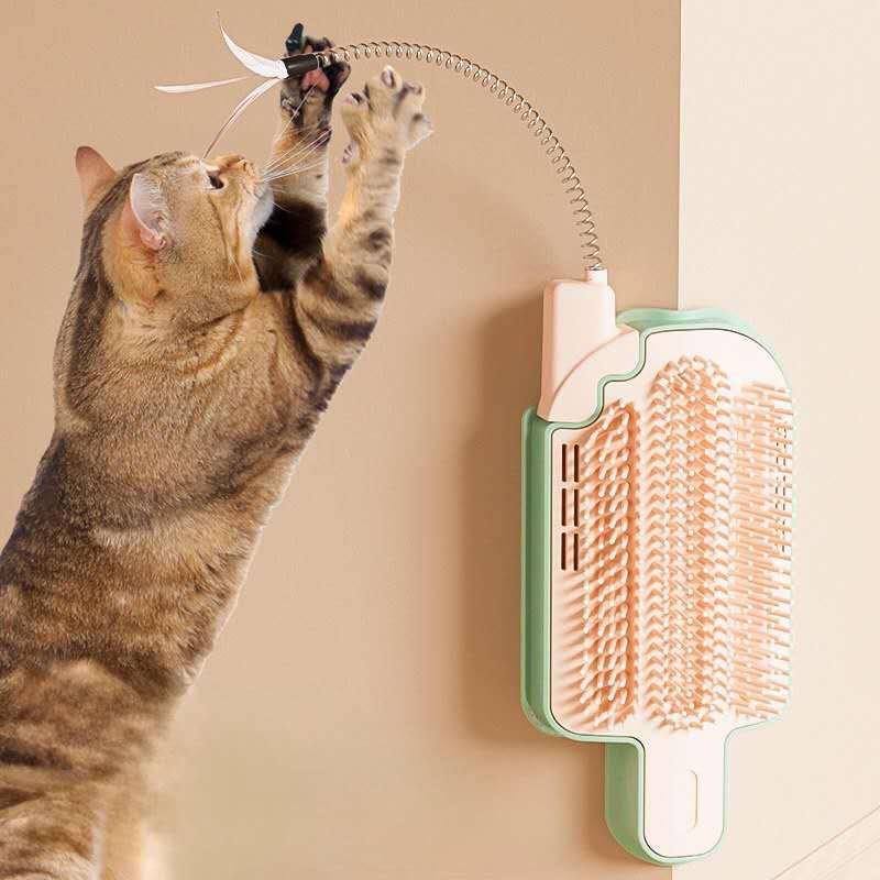 Corner Friendly Self Grooming Brush for Cats & Dogs Pets Possessions