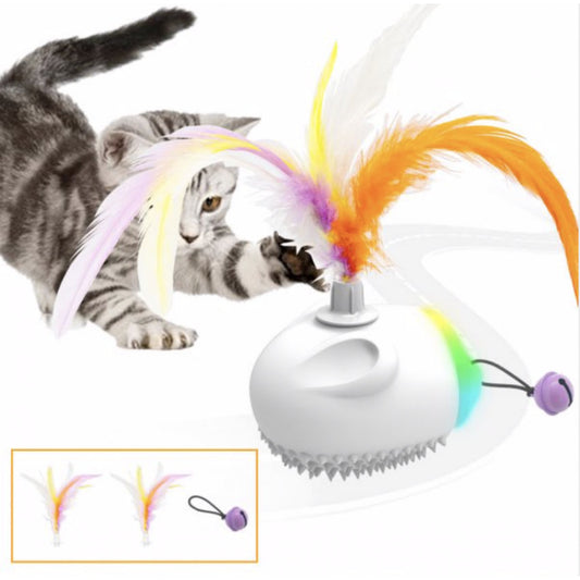 Durable LED Sensor Interactive Feathered Mental Stimulation Toy for Cats Pets Possessions LLC