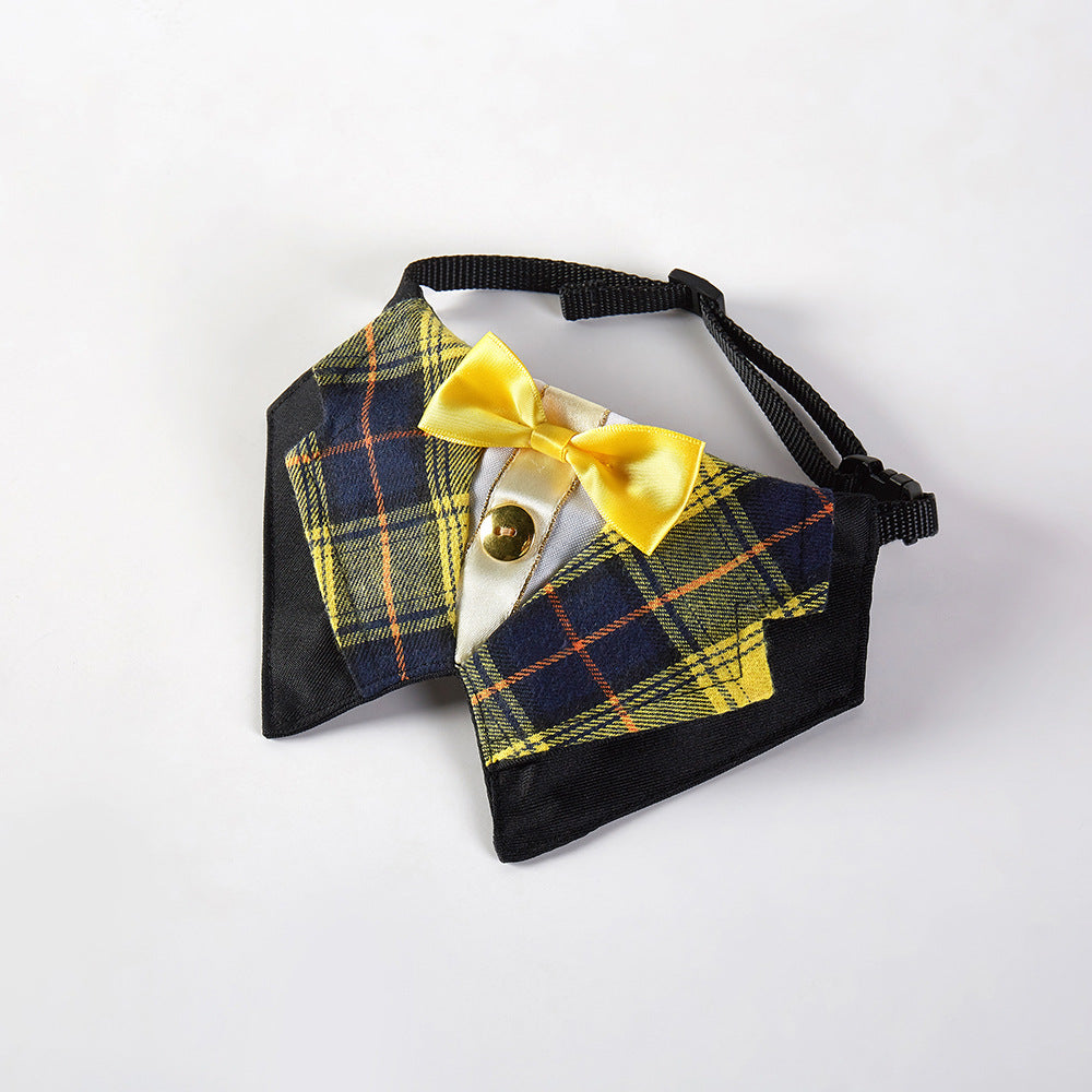 Adjustable Suit with Bow Tie Bibs for Cats & Dogs Pets Possessions LLC