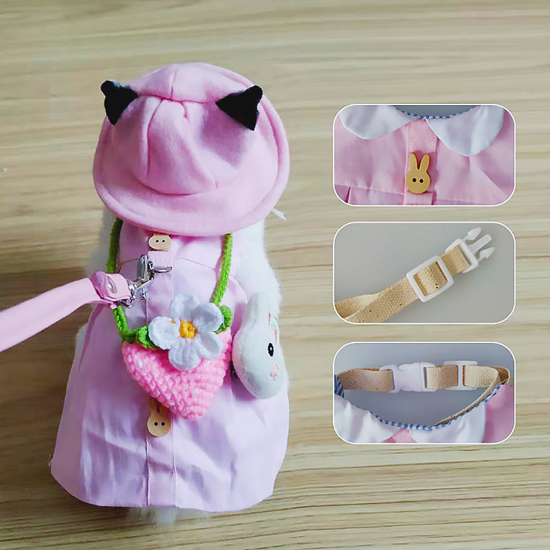 Adorable Outfits with Leash Traction Connector for Small Cats and Dogs Pets Possessions LLC