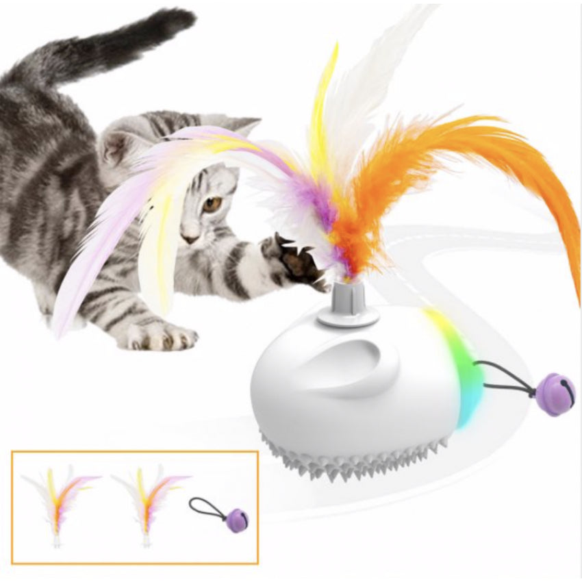 Durable LED Sensor Interactive Feathered Mental Stimulation Toy for Cats Pets Possessions LLC