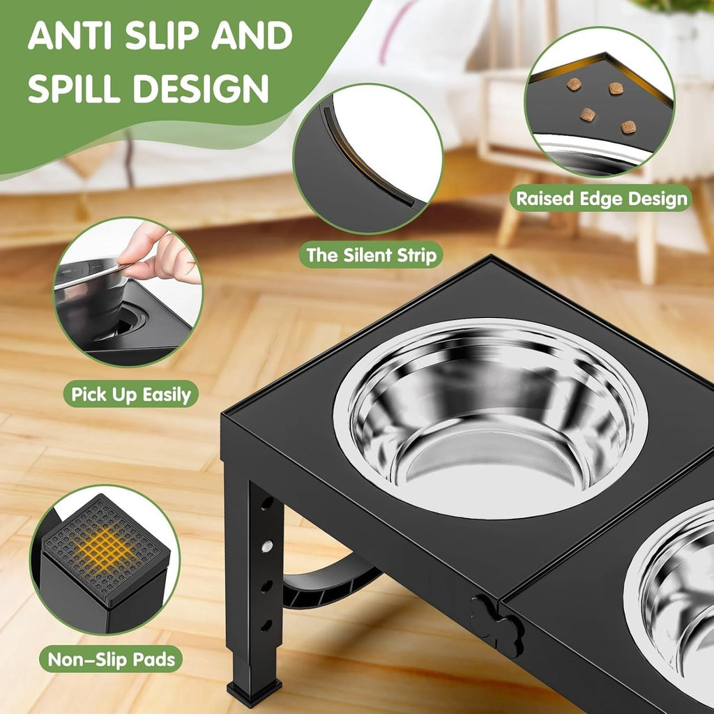 Xia Z Fashion Elevated Feeding Table with Double Bowls for Dogs Pets Possessions
