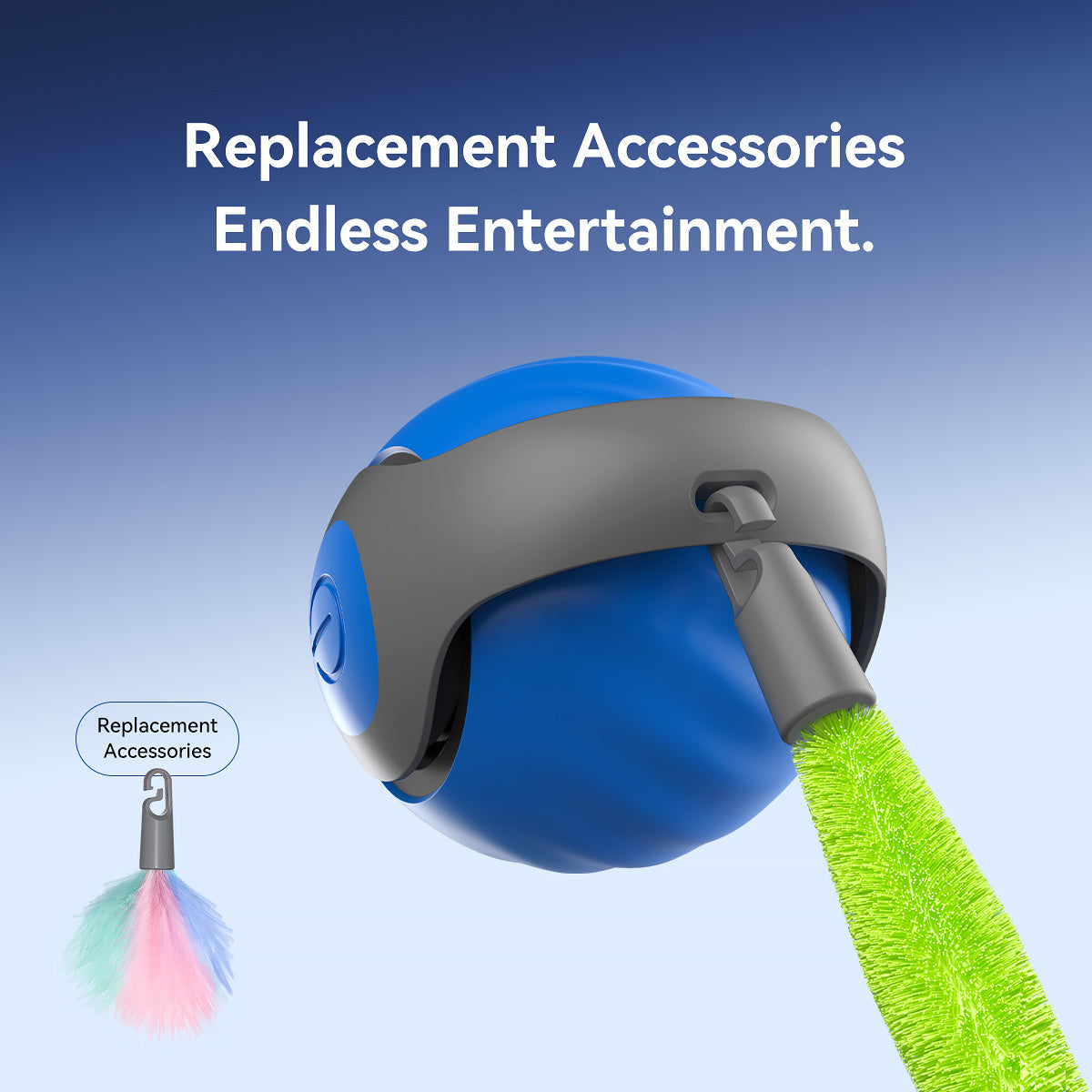 Smart Interactive Ball Type-C Rechargeable for Cat Stimulation and Training Pets Possessions