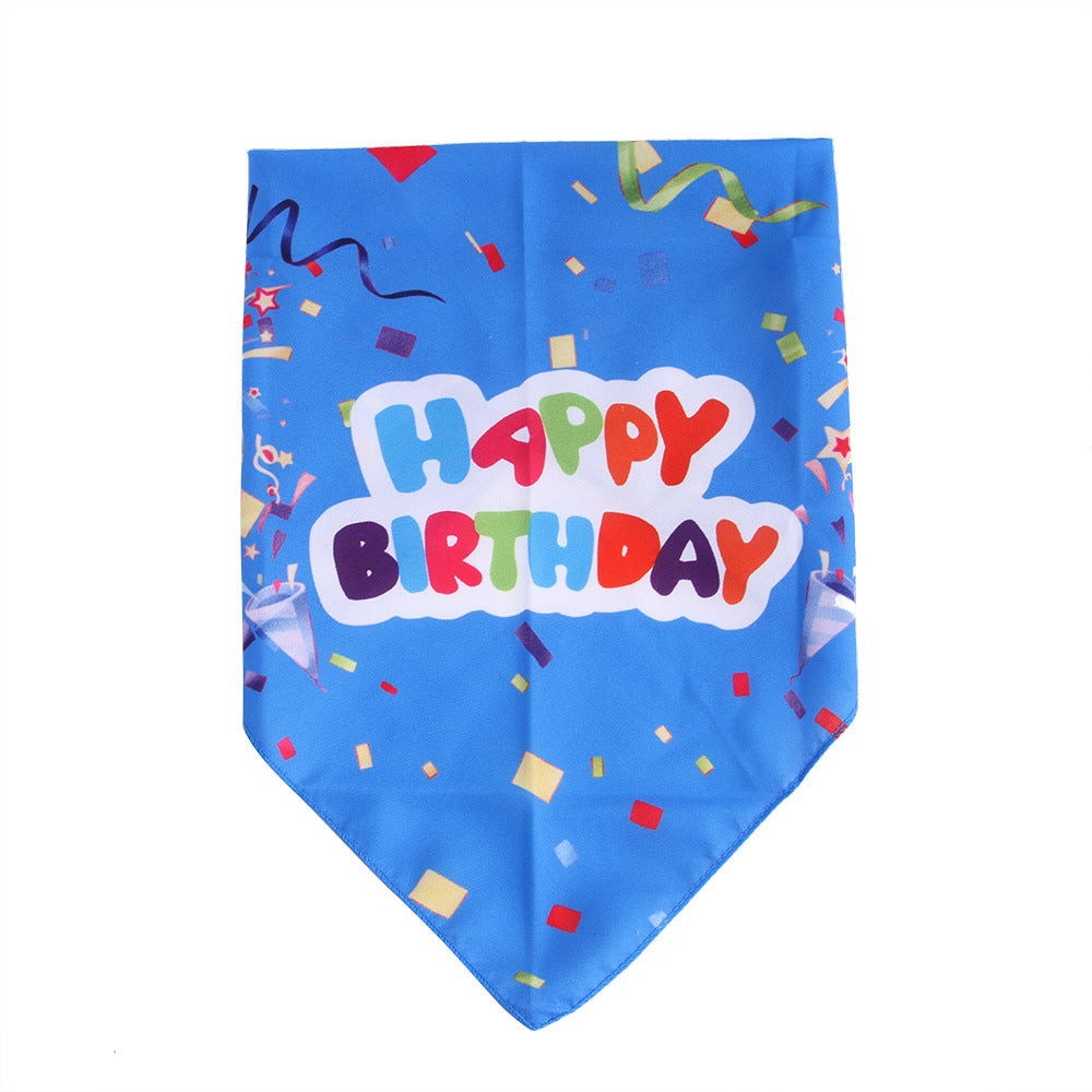 Cute Polyester Pet Birthday Triangle Scarf Pets Possessions LLC