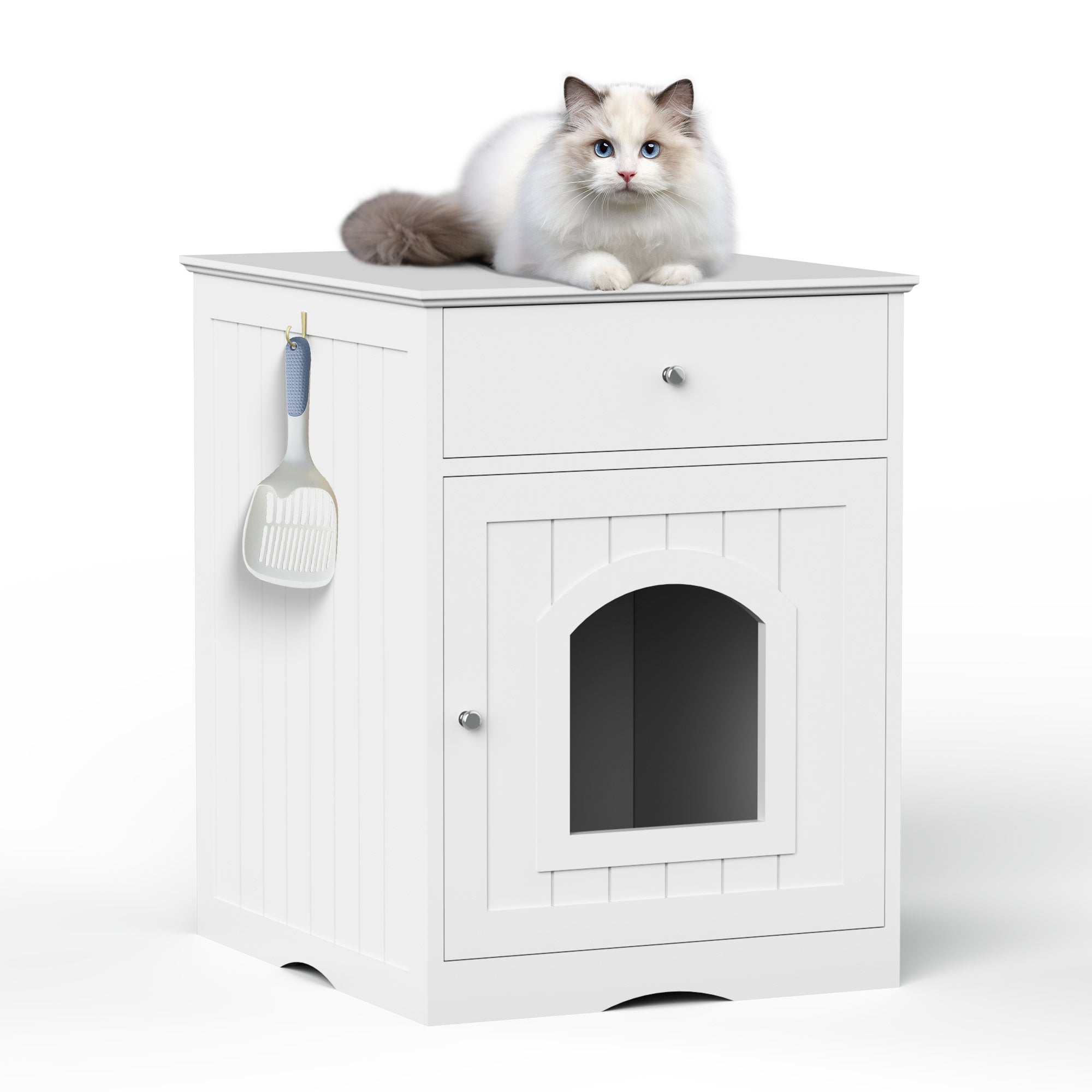 Modern Wooden Cat House Litter Box Furniture Pets Possessions