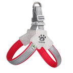 Adjustable Pet Harness + Leash with Reflective Stitching for Safety at Night for Dogs Pets Possessions