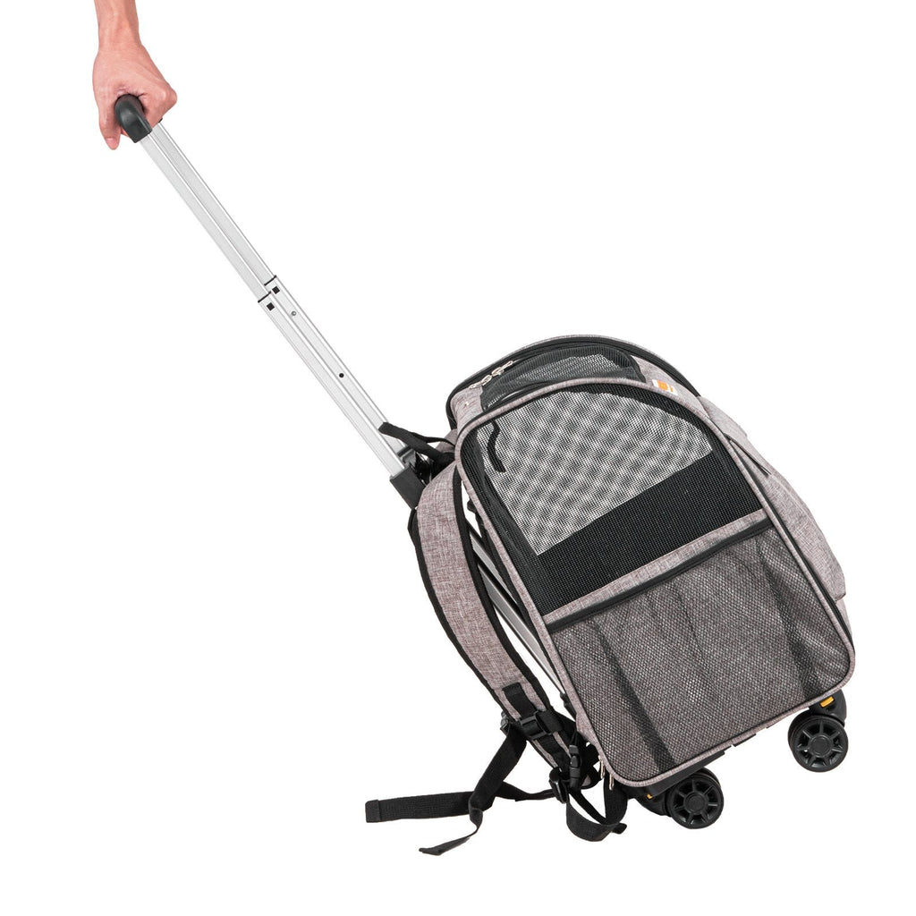 Rolling Pet Carrier with Removable Wheels for Cats & Dogs Pets Possessions