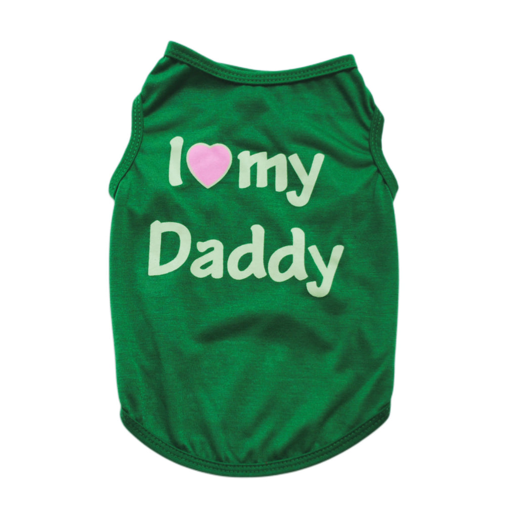 Pet Parent Favs,I Love my Daddy, Love Mommy Shirt for Cats & Dogs