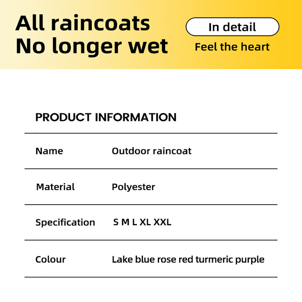 Reflective, Waterproof Raincoat with Leash Hole for Dogs Pets Possessions