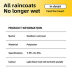 Reflective, Waterproof Raincoat with Leash Hole for Dogs Pets Possessions