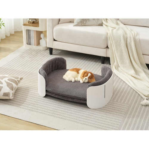 Scandinavian Style Sofa Bed, with Removable Mattress Cover for Cats & Dogs Pets Possessions