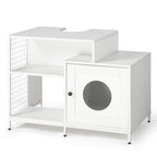 2-in-1 Vanity with Cat Litter Box Enclosure and Storage Shelves for Bathroom Pets Possessions