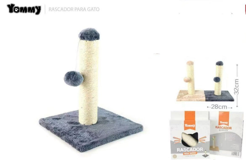 Cool Navy Blue Cat Climbing Frame & Scratching Post with Swing Toy for Cat Stimulation Pets Possessions