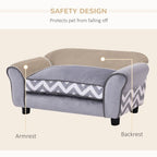 PawHut Sofa Bed with Wooden Frame Universal for Cats & Dogs Pets Possessions