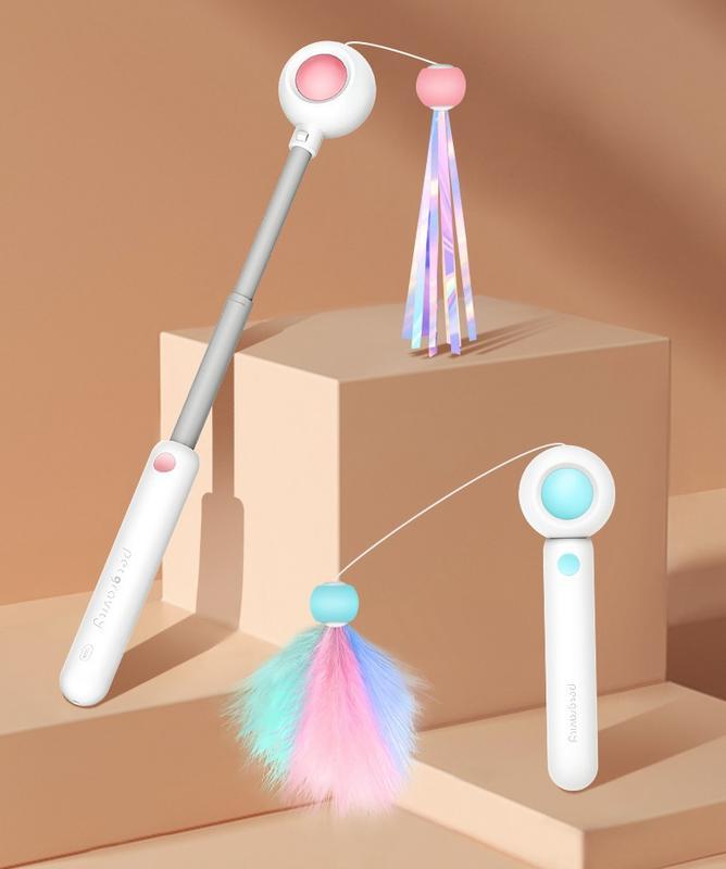 Retractable Cat Teaser Stick & Laser Pen Pets Possessions
