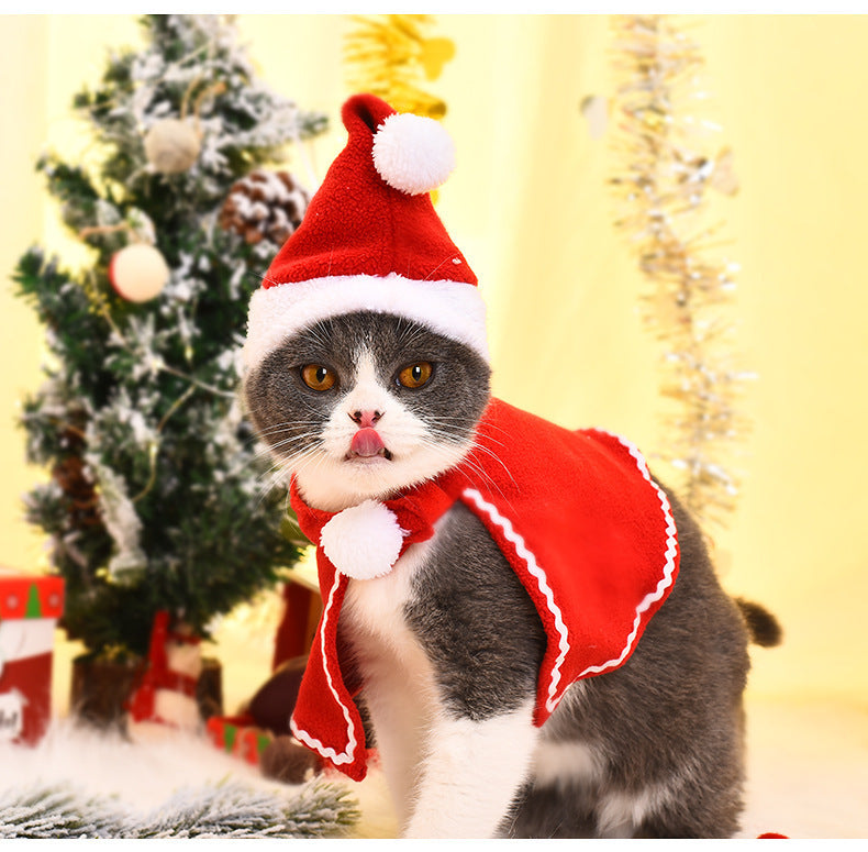Christmas Cloak and Hat Set for Cats & Dogs Pets Possessions