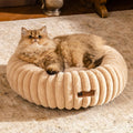 MEWOOFUN Tan Donut Bed for Cats & Small Dogs Pets Possessions