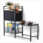 Elevated Feeding Station With Storage Organizer for Dogs Pets Possessions