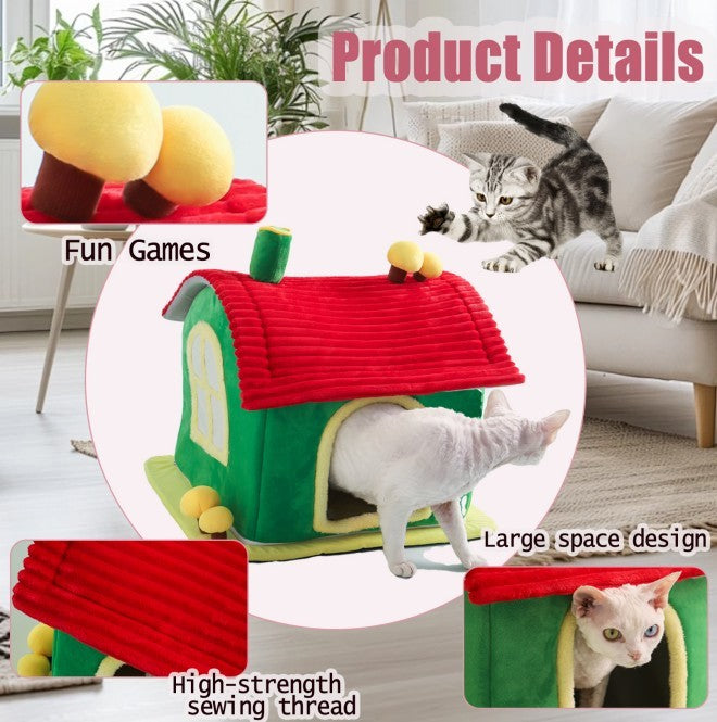 Vibrant Pet House with Ample Interior Space for Cats & Dogs Pets Possessions