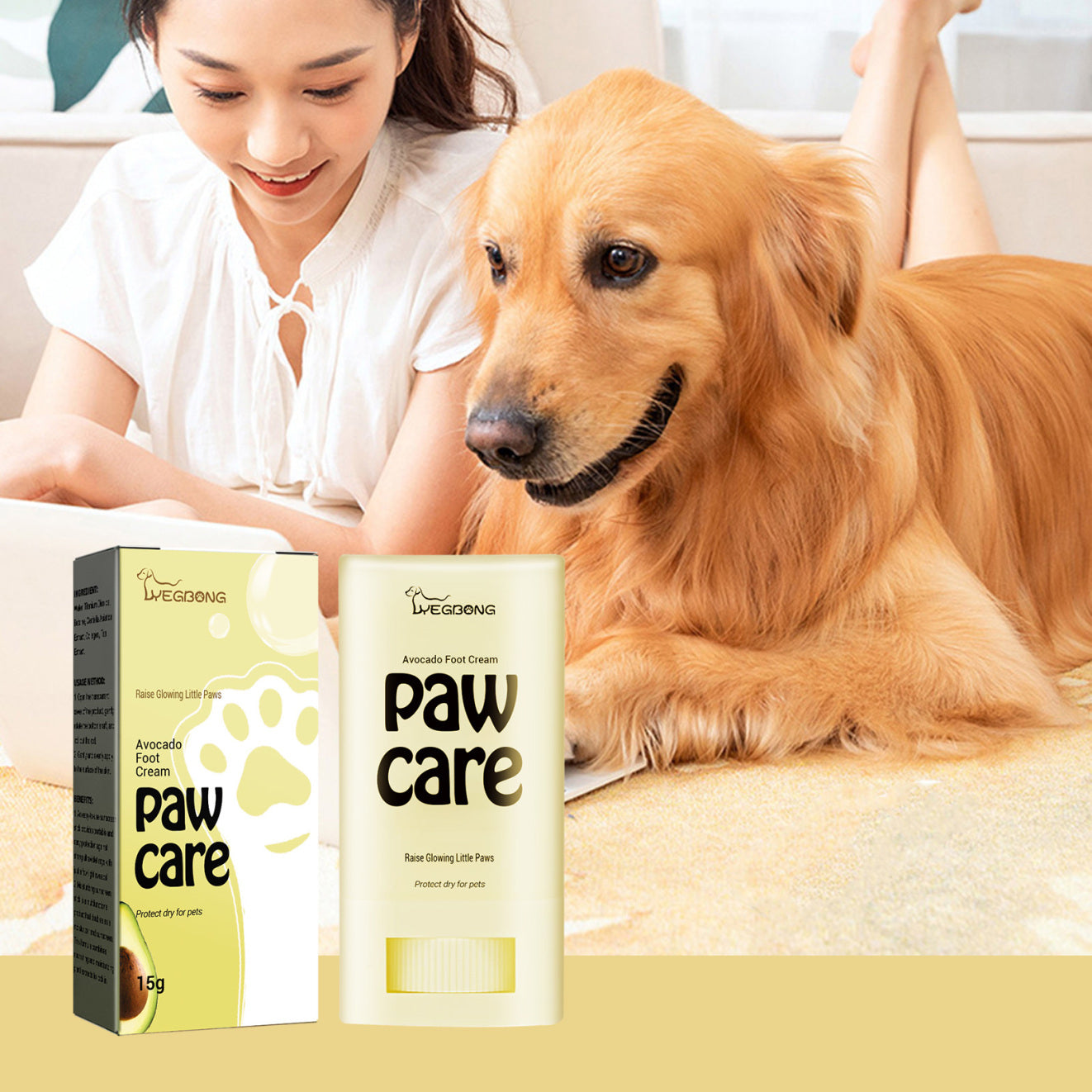 Yegbong Avocado Foot Balm Cleansing Care + Moisturizing and Crack-protection for Cats & Dogs Pets Possessions