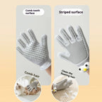 3-in-1 Pet Hair Removal, Massage Comb and Bathing Gloves for Cats & Dogs Pets Possessions