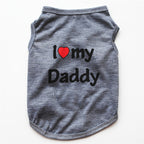 Pet Parent Favs,I Love my Daddy, Love Mommy Shirt for Cats & Dogs