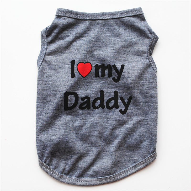Pet Parent Favs,I Love my Daddy, Love Mommy Shirt for Cats & Dogs