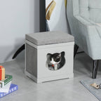 PawHut Cube Cave with Removable Sisal Scratching Pads for Cats Pets Possessions